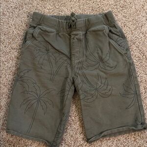 Tea Collection Green Leaf Print Kids Shorts